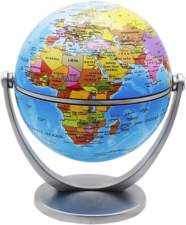 Small Delicacy Globe For Ages 12 and up,360 Rotating Sphere,Learning- Globes Of The World,Mens Office Decor Pvc Material Globe Earth for ages 12 and up Gifts (Bule)