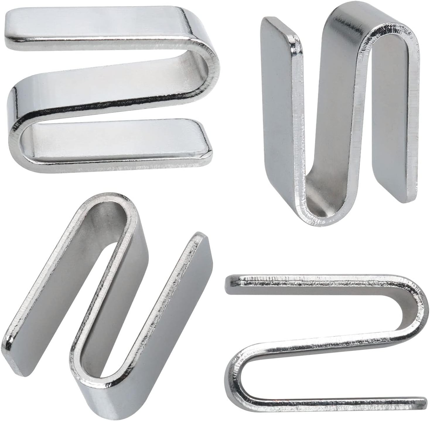 Wire Shelving S Hook ITROLLE 4PCS Chromeplate Steel S Clips For Wire Shelf System Wire Rack Hook