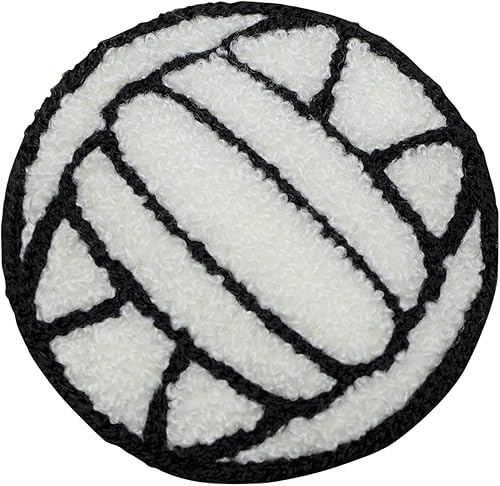 Miniatura 1 de Parche de felpilla para voleibol, pelota deportiva, insignia atlética de 2.25 pulgadas (planchado)