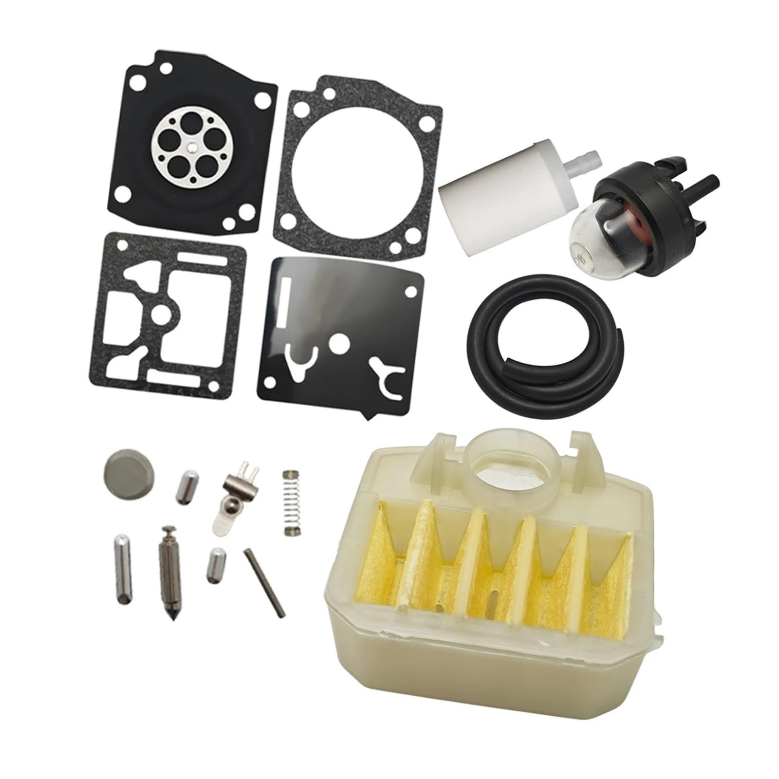 Kit de diaphragme de carburateur pour tronçonneuse 340 345 350 et durite 537024002