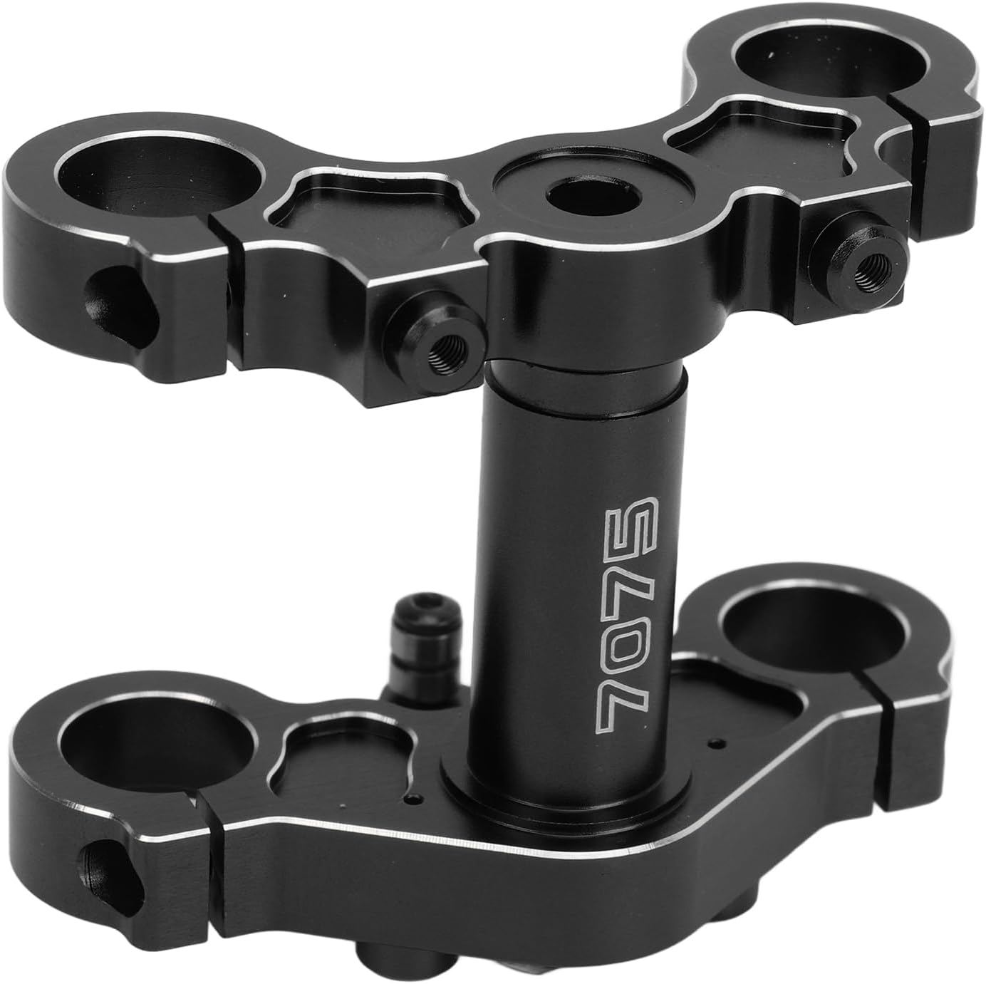 Motorcycle Triple Clamp Set, High Strength Seamless Installation Electric Motorcycle Triple Clamp Set Front with Screws for 1/4 Motorcycle (Black)