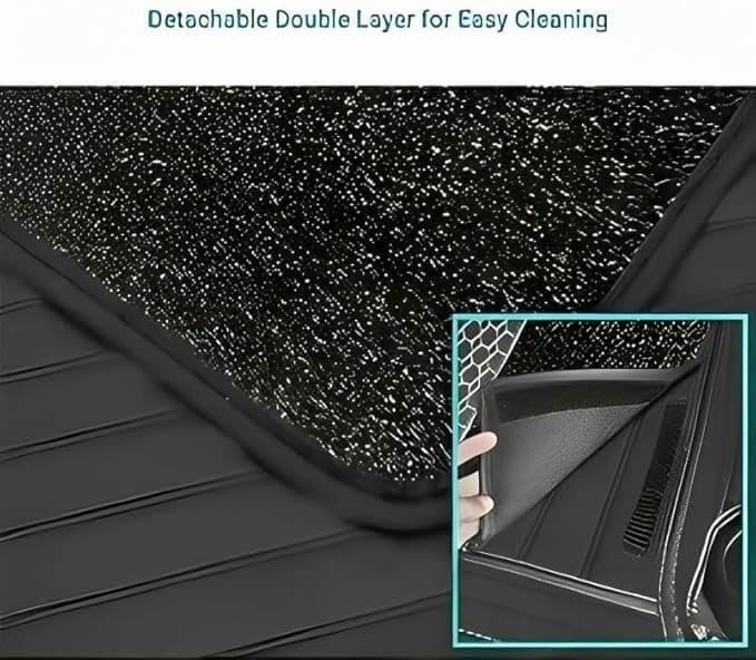 Image of CHIRON 10D Compatible with Maruti Brezza Custom Fitted Faux Leather 10D Antiskid Car Floor Mats - Beige