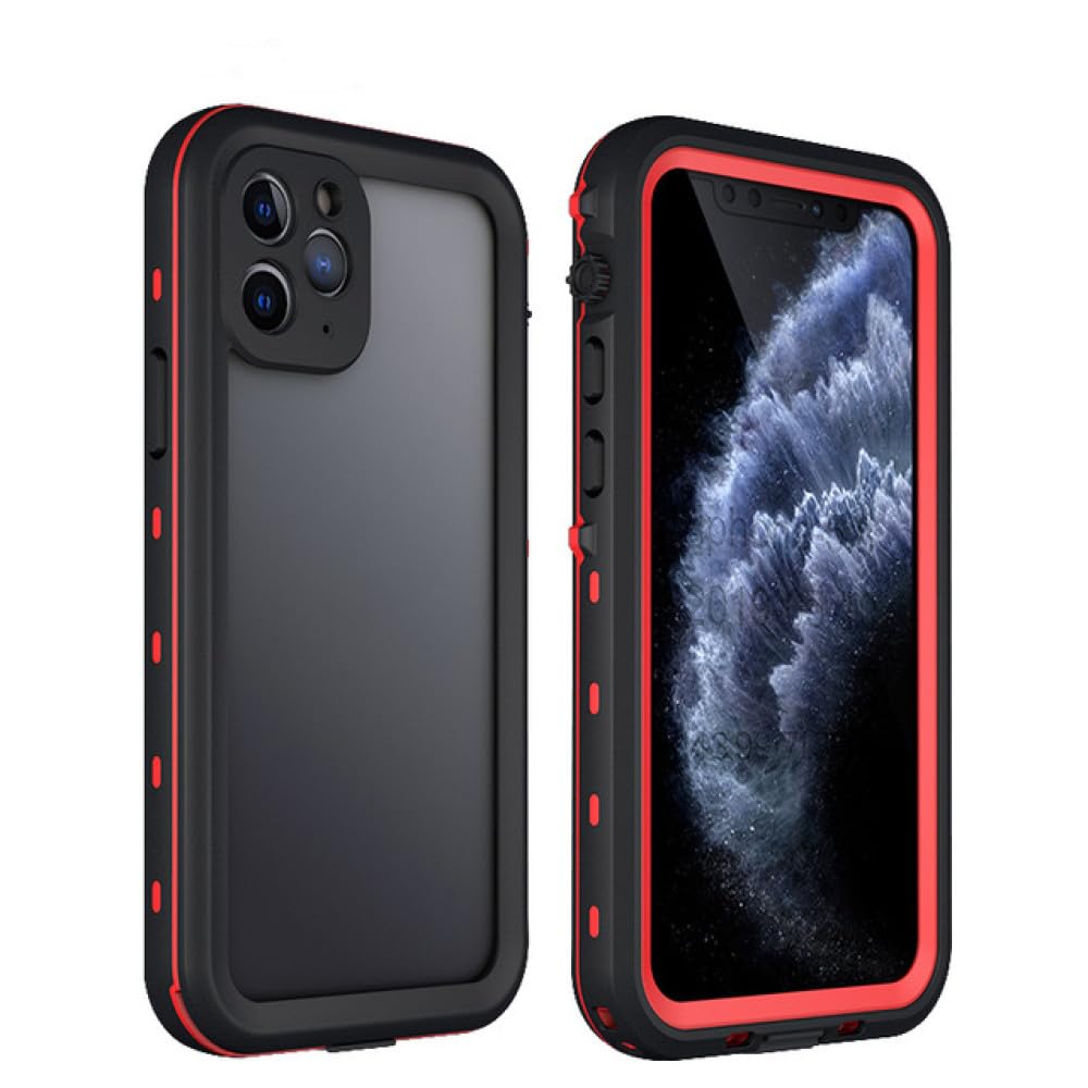Coque étanche iPhone 12 Pro rouge protection intégrale 360