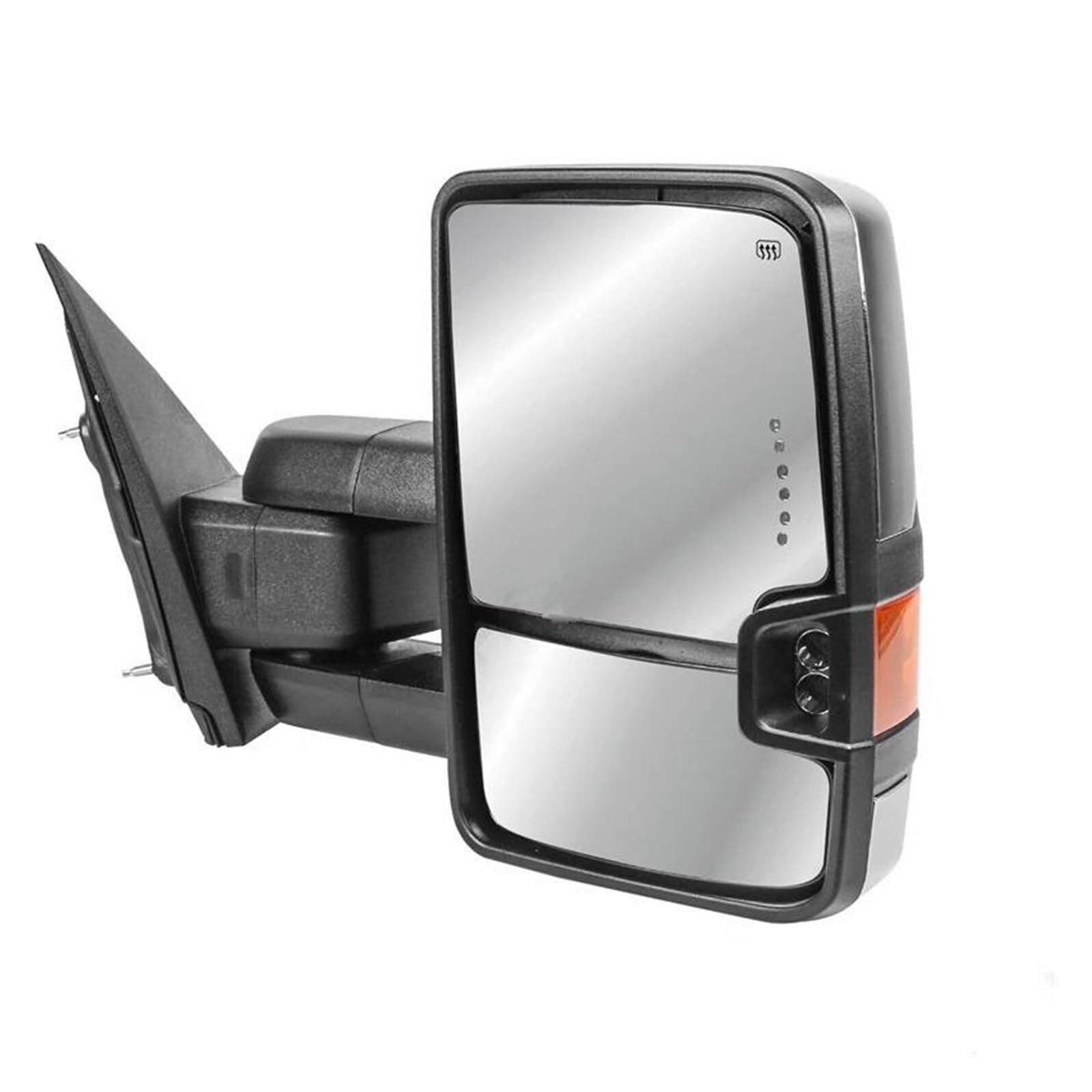 Rétroviseur Pour Chevy Pour Silverado 1500 2500HD 3500HD 2 pièces Rétroviseurs remorque chauffants électriques Rétroviseurs latéraux Rétroviseur électrique(Noir)