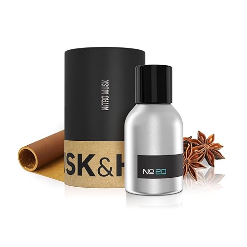 Musk and Hustle Versión original de Nitro Musk de Code, No. 20, 1.5 onzas de aceite de colonia concentrado puro, colonia para hombres,