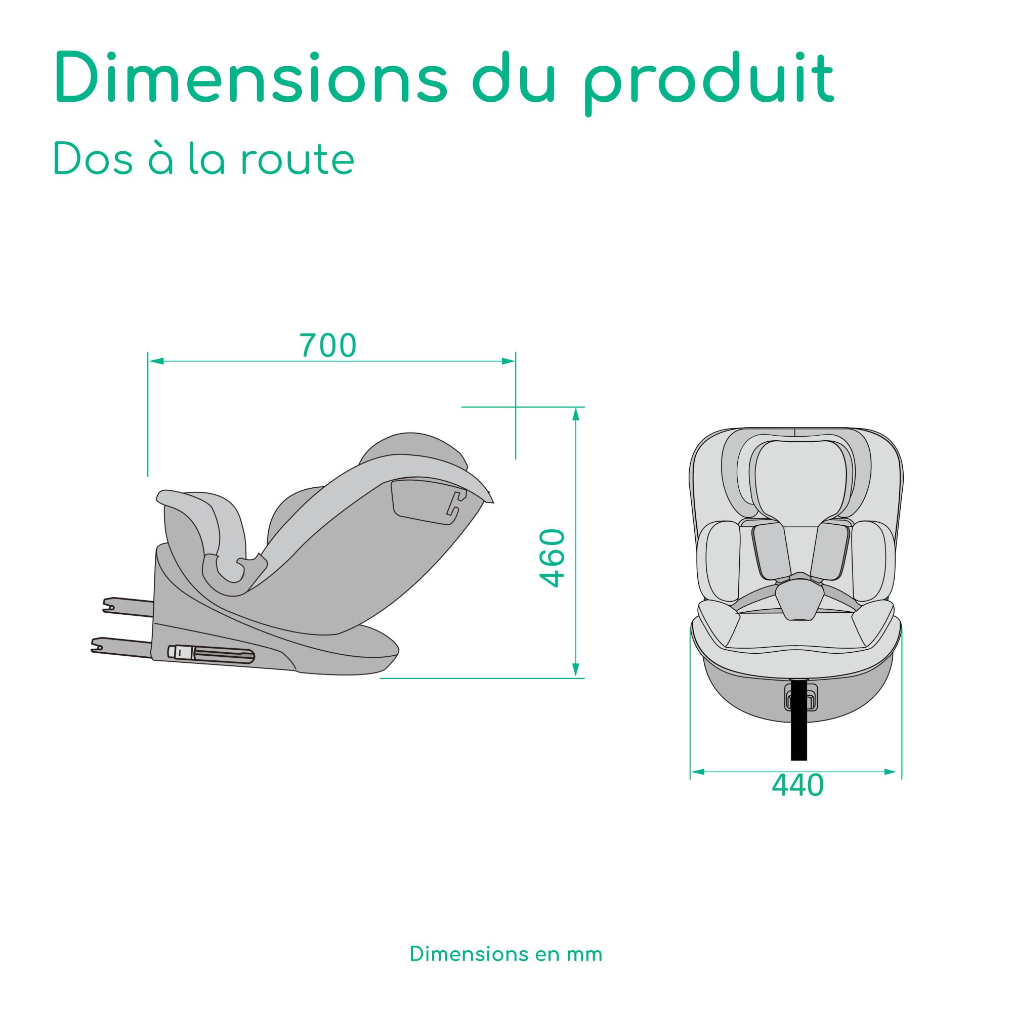 Bebeconfort RevolveFix 360 i-Size Siège Auto Pivotant 360° ISOFIX 0-12 Ans 40-150 cm Full Black