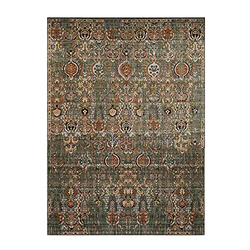 Tapis Oriental Vintage, Tapis en Laine Traditionnel Fait Main, Tapis Persan Oriental en Laine Fait Main, Tapis Persan avec Motif Floral Classique Traditionnel pour Salon, Chambre, Salle À Manger