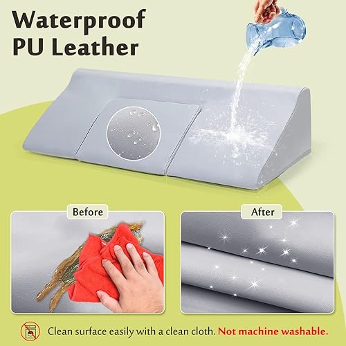 Miniatura 9 de Almohada de cuña giratoria para cama postrada en cama, almohada de cuña inclinada para dormir, posicionadores corporales de espuma, cojín de