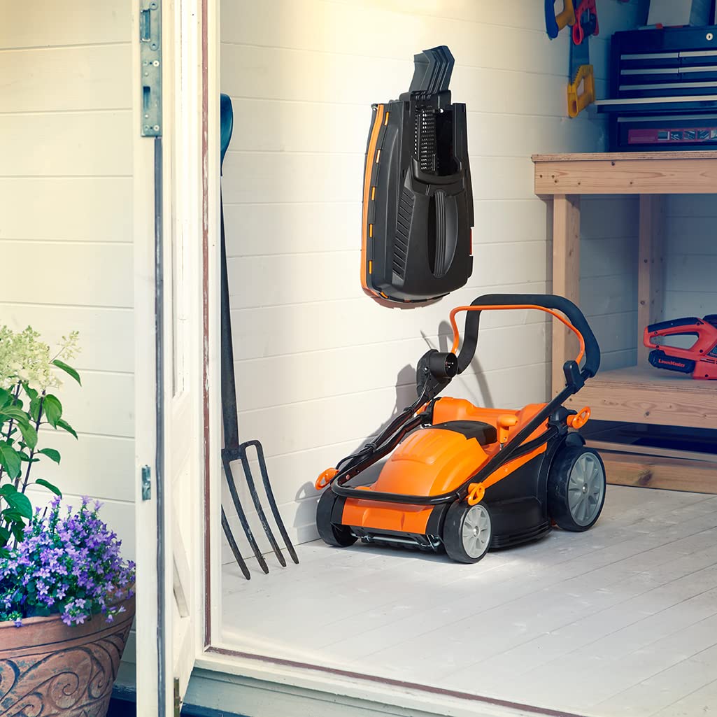 LawnMaster M2EB1637M Tondeuse Tracteur 1600W 37cm 6 Hauteurs Réglable 20-70mm 40L Bac Ramassage