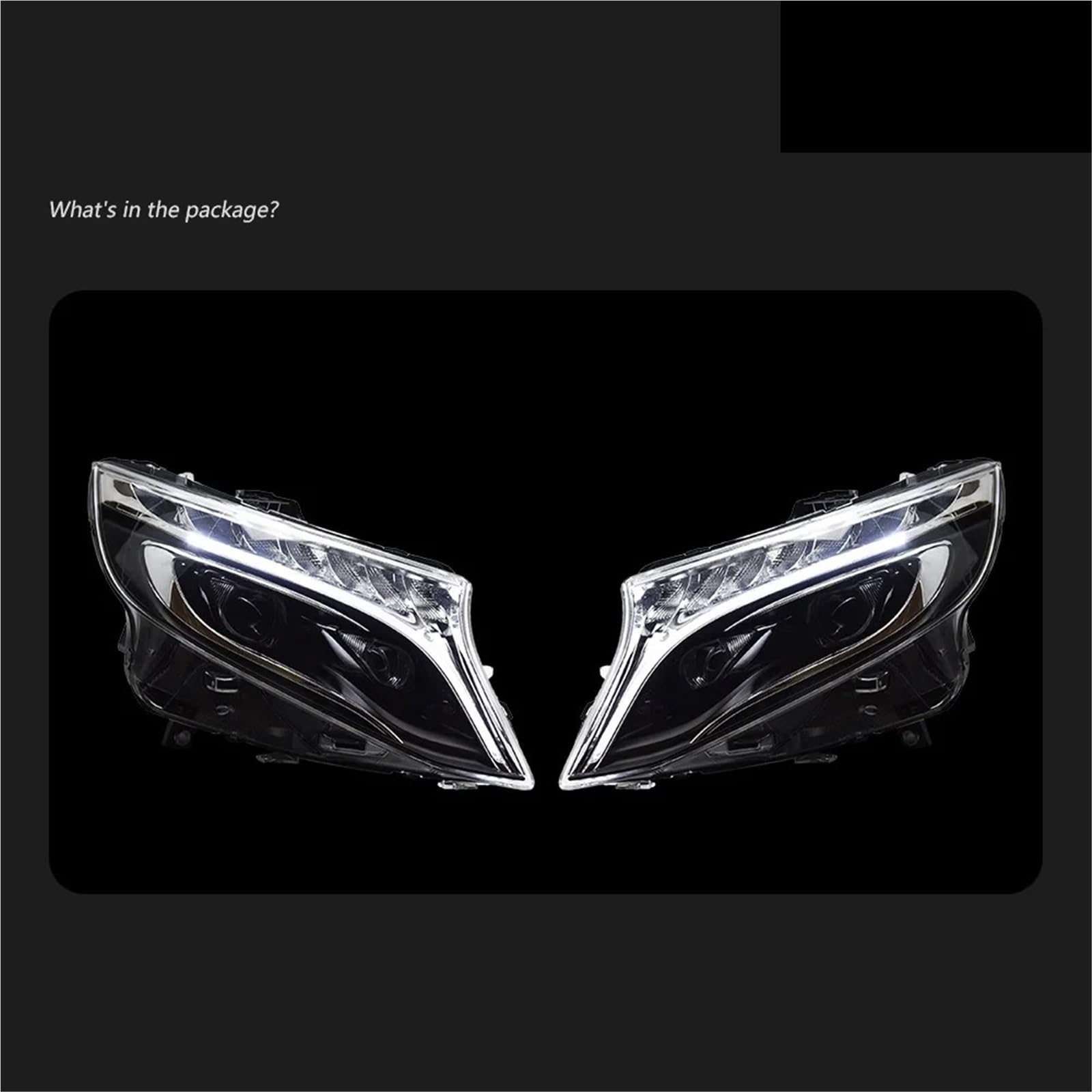 Faro Coche Faro Delantero LED Para Coche, Proyector DRL Dinámico Para Benz Para Vito 2013 2014 2015 2016 2017 2018 2019 W447 Faros Delanteros(For Left Hand Drive)