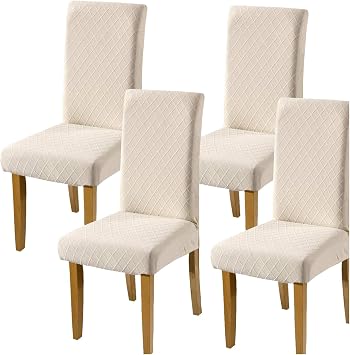 HAPPYDOG Modern Stretch Dining Chair Covers Removable Spandex Slipcovers for High Chairs Set of 4/6 PCS Chair Protective Covers i, 4PCS/Set