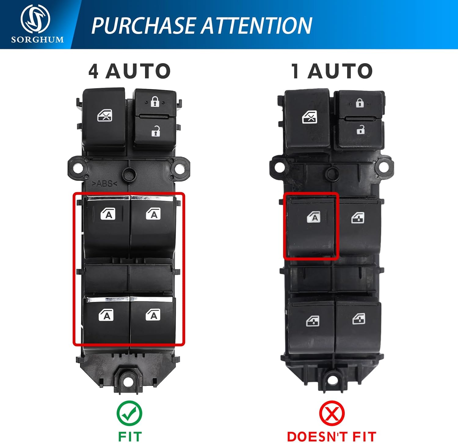 Sorghum Power Window Switch Driver Side - Master Window Switch Compatible with 2019-2020 Toyota C-HR RAV4 20 Pins Replace# 84040-33170 84040-06070 8404033170 84040-0R040 84040-10020