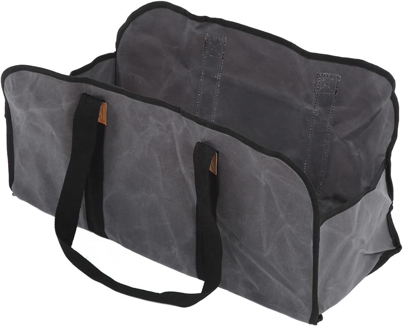 Firewood Carrier, Bag Canvas Waxed Large Firewood Log Tote Carrying Indoor Bag, Firewood Storage Tote, Fire Place Log Holders Outdoor Fire Wood Carrier with Handles