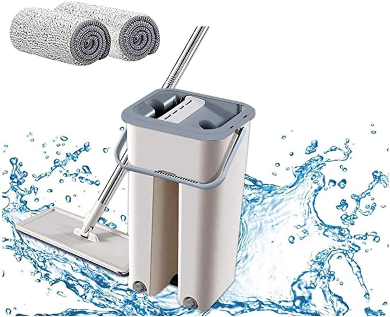 ROKTRY Mop and Bucket with Wringer Set, Hands Free Flat Squeeze Mop, Floor Wizard Spin Mop and Bucket Set with Reusable Washable Microfiber Mop (B0D56DKYTP) Amazon Price History, Amazon Price Tracker
