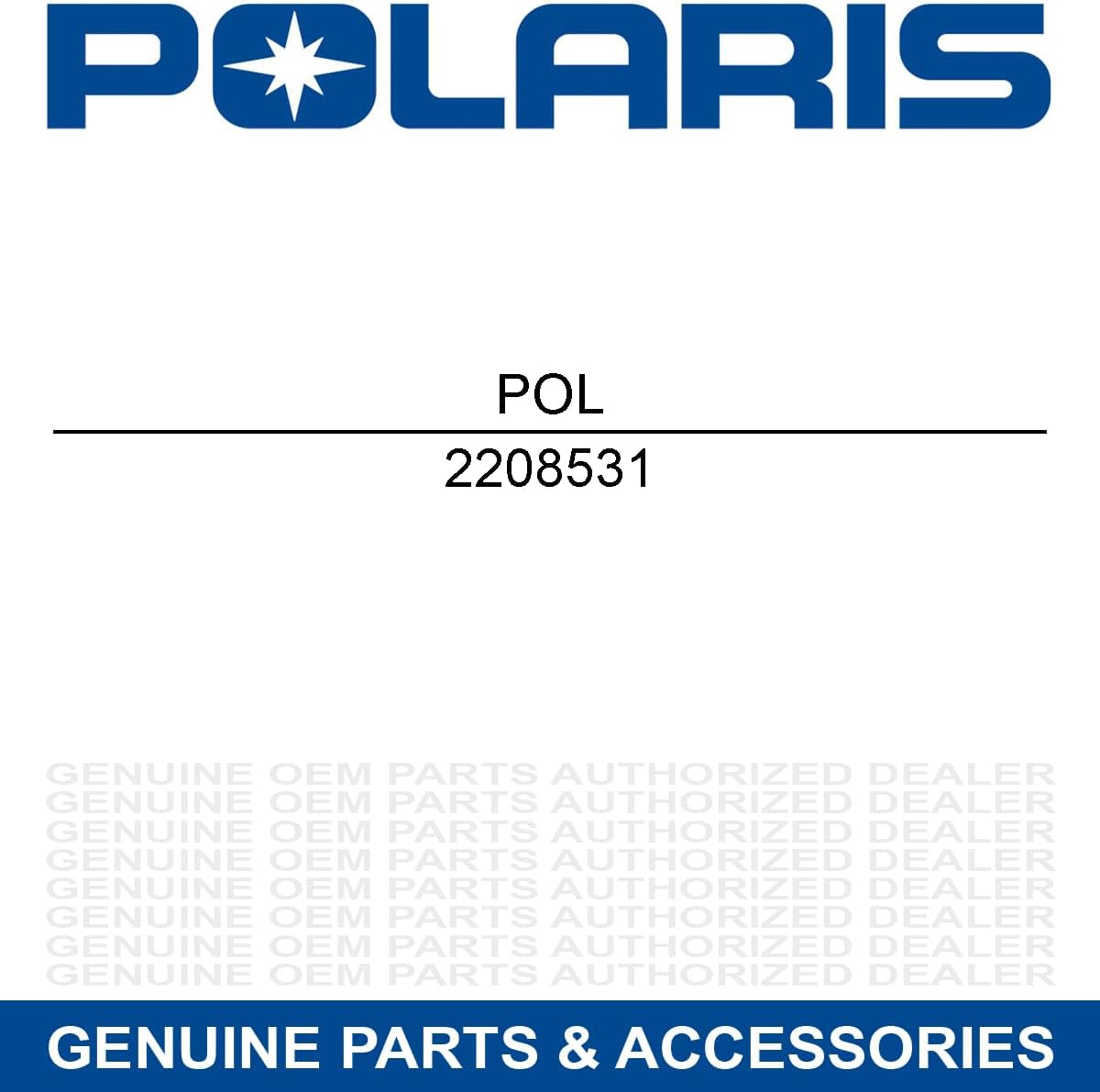 Polaris 2208531 K-PLATE, WSHLD MNT, UPR, RGR C HL [INCL DECALS]