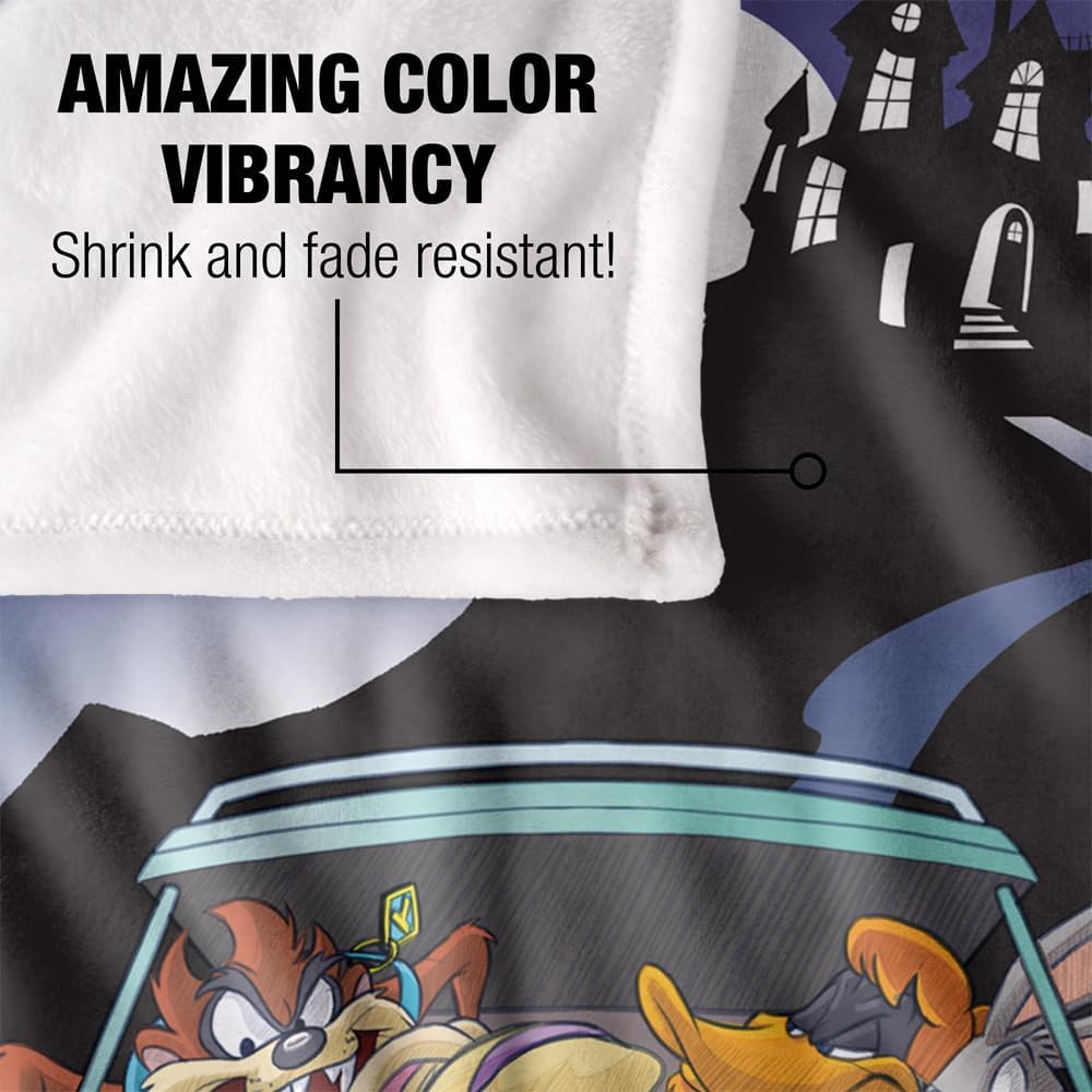 WB 100Th Blanket, 60"x80" Looney Tunes Scooby-Doo Van Silky Touch Super Soft Throw Blanket