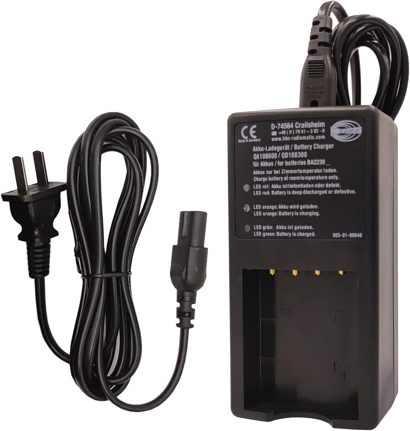 110V-220V QA108600 QD108300 BA223030 Battery Charger D-74564 for HBC Battery Charger Crane Remote Control Battery BA223030 Charger