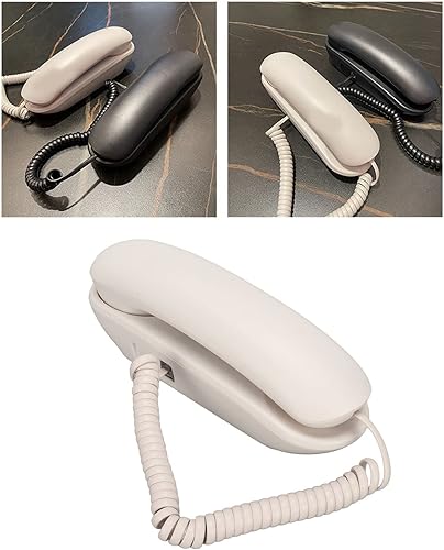 Miniatura 2 de Teléfono con cable fijo, teléfono de pared multifunción Plug and Play para el hogar para el hotel (blanco)