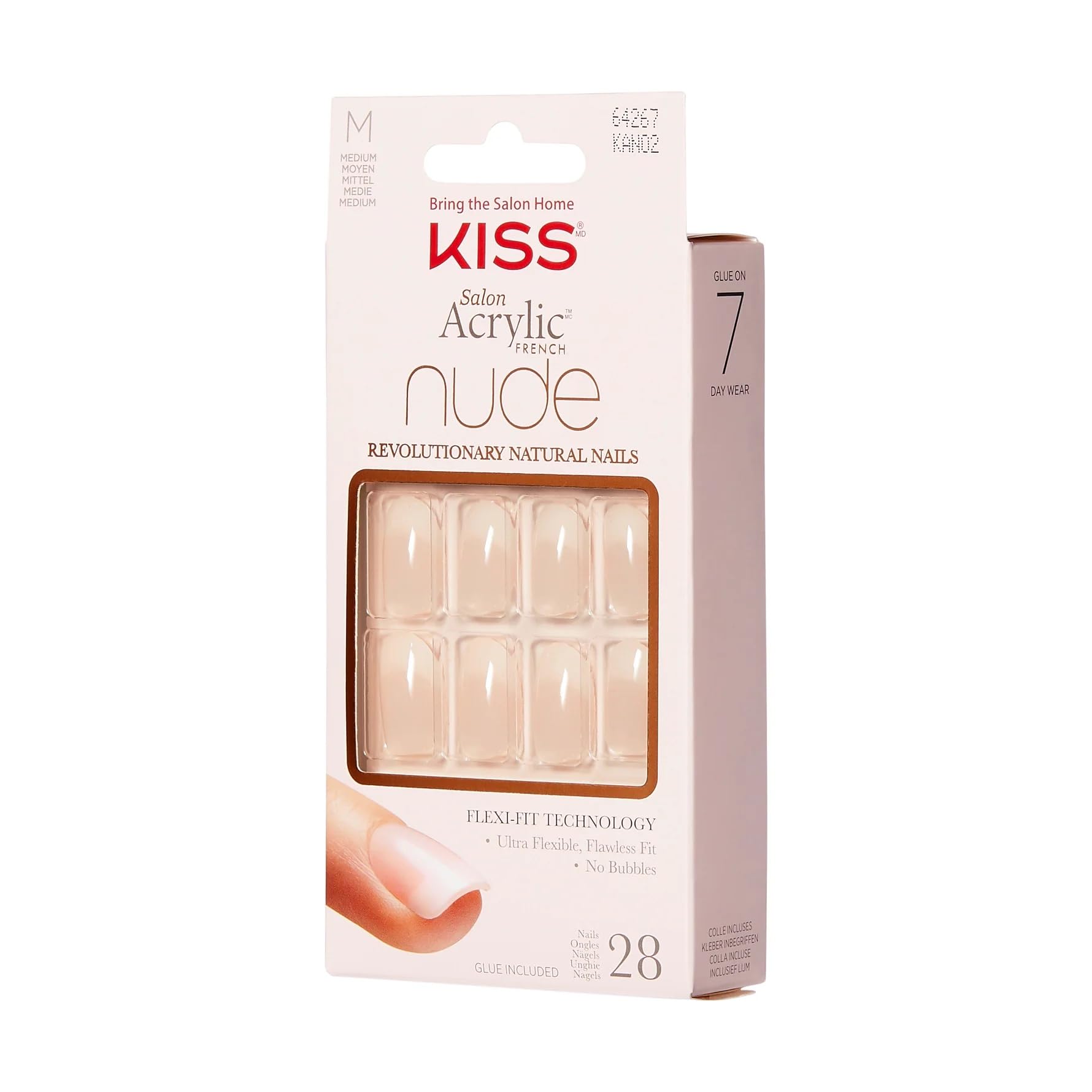 KISS sztuczne paznokcie na klej Salon Acrulic Nude - Graceful