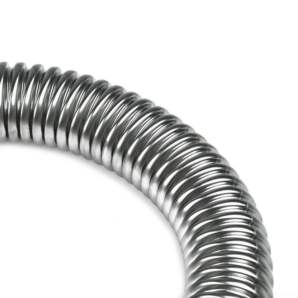 Tubo di scarico flessibile per lavandino, 80 cm, in acciaio inox, per bagno, cucina, impianto idraulico