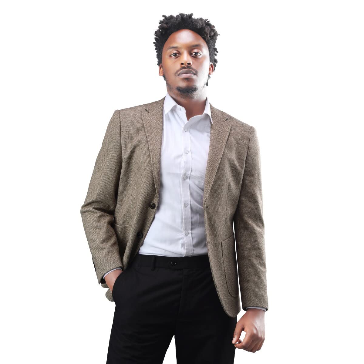 Allthemen Blazer Homme Casual Chic et Elegant Veste de Costume Slim Fit Deux Boutons Mariage