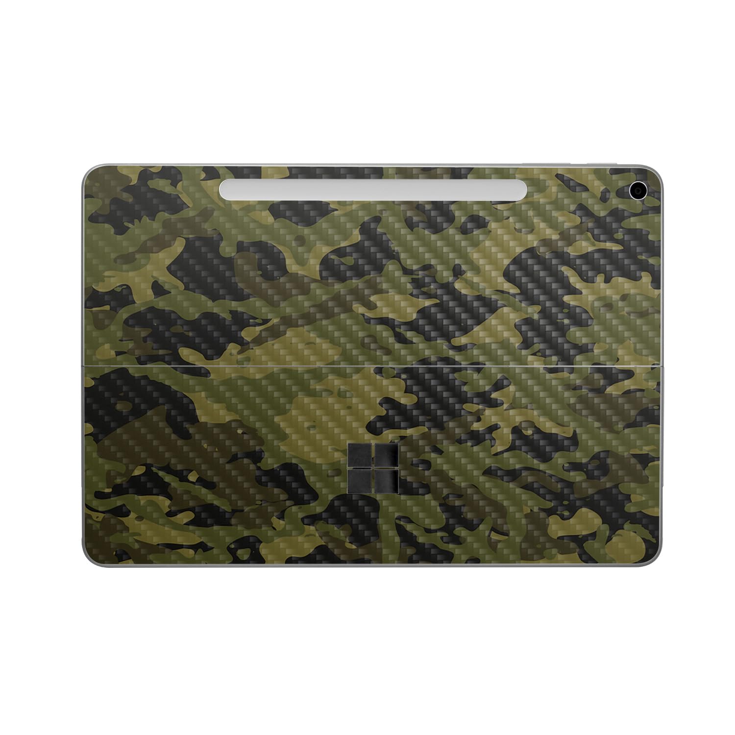 Carbon Fiber Tablet Skin Compatible with Microsoft Surface Pro 12" (2025) - Green Camouflage - Premium 3M Vinyl Protective Wrap Decal Cover - Easy to Apply | Crafted in The USA by MightySkins