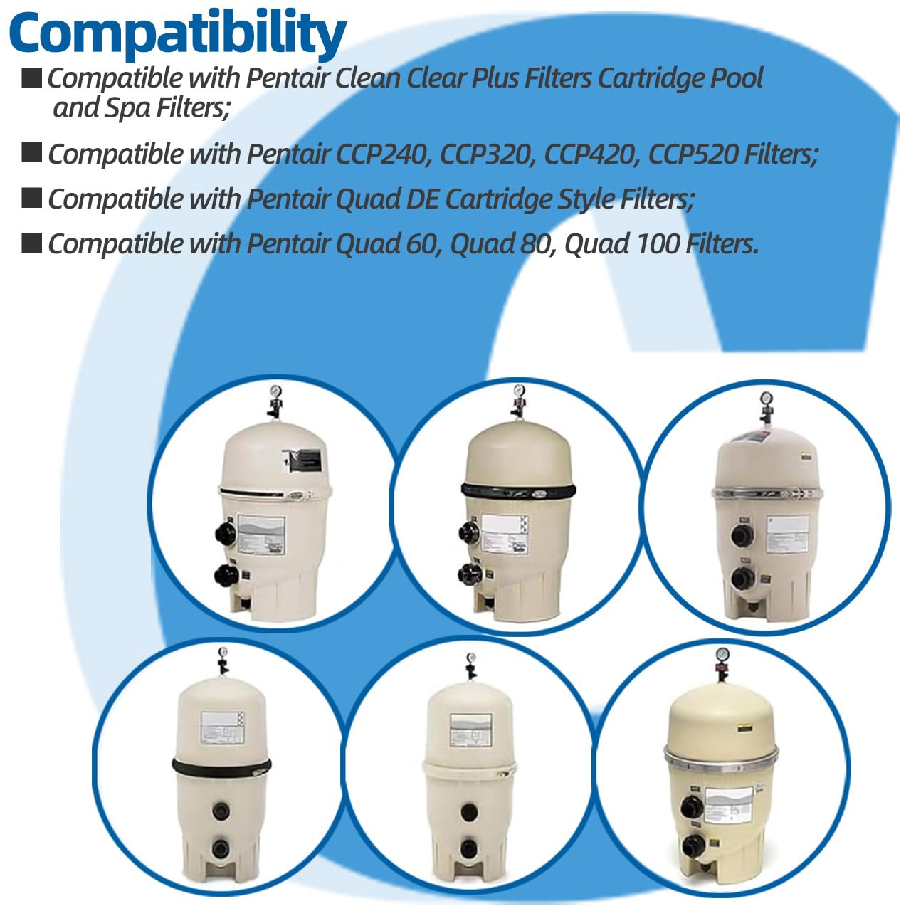 190030 Drain Plug Cap For Pentair Clean & Clear Plus, FNS Plus & Quad DE Filters – 2-Pack With O-Ring