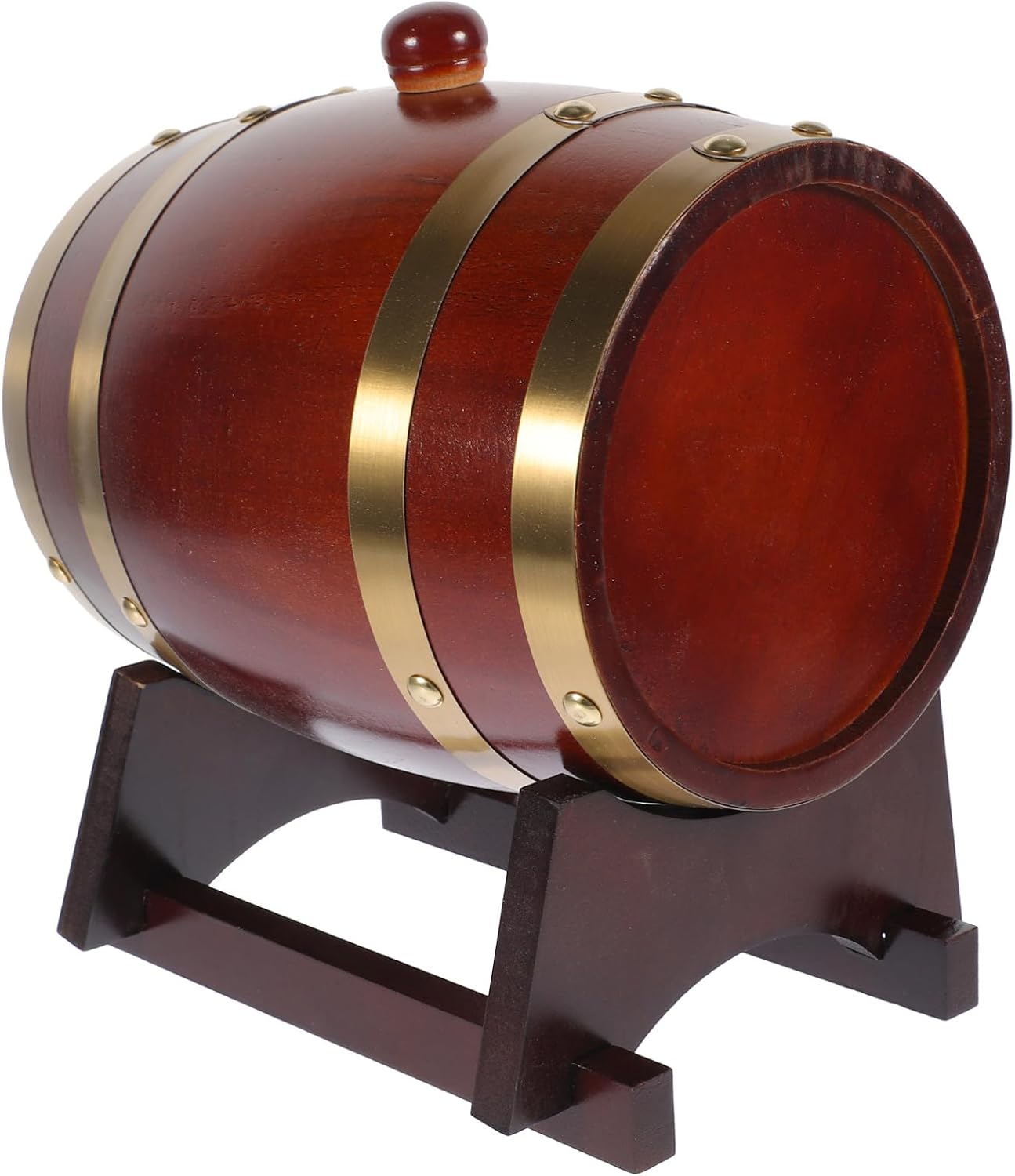 Oak Wine Storage Barrel Faucet Wood Dispenser Stand for Home Decor Bar Use