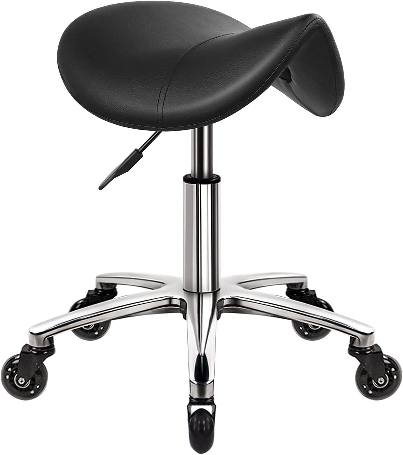 Stool with wheels Heavy Duty Saddle Rolling Stool with