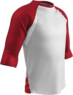 Three-Quarter Raglan Sleeve Lightweight Polyester Baseball Shirt with Mesh Side Inserts