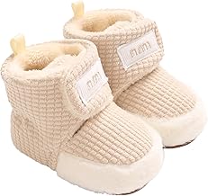 Baby Shoes Winter Booties Baby Shoes Non-Slip Baby Booties Slippers Baby Girl Shoes Soft Baby Crib First Months (B_Pink, 0-6 Months)