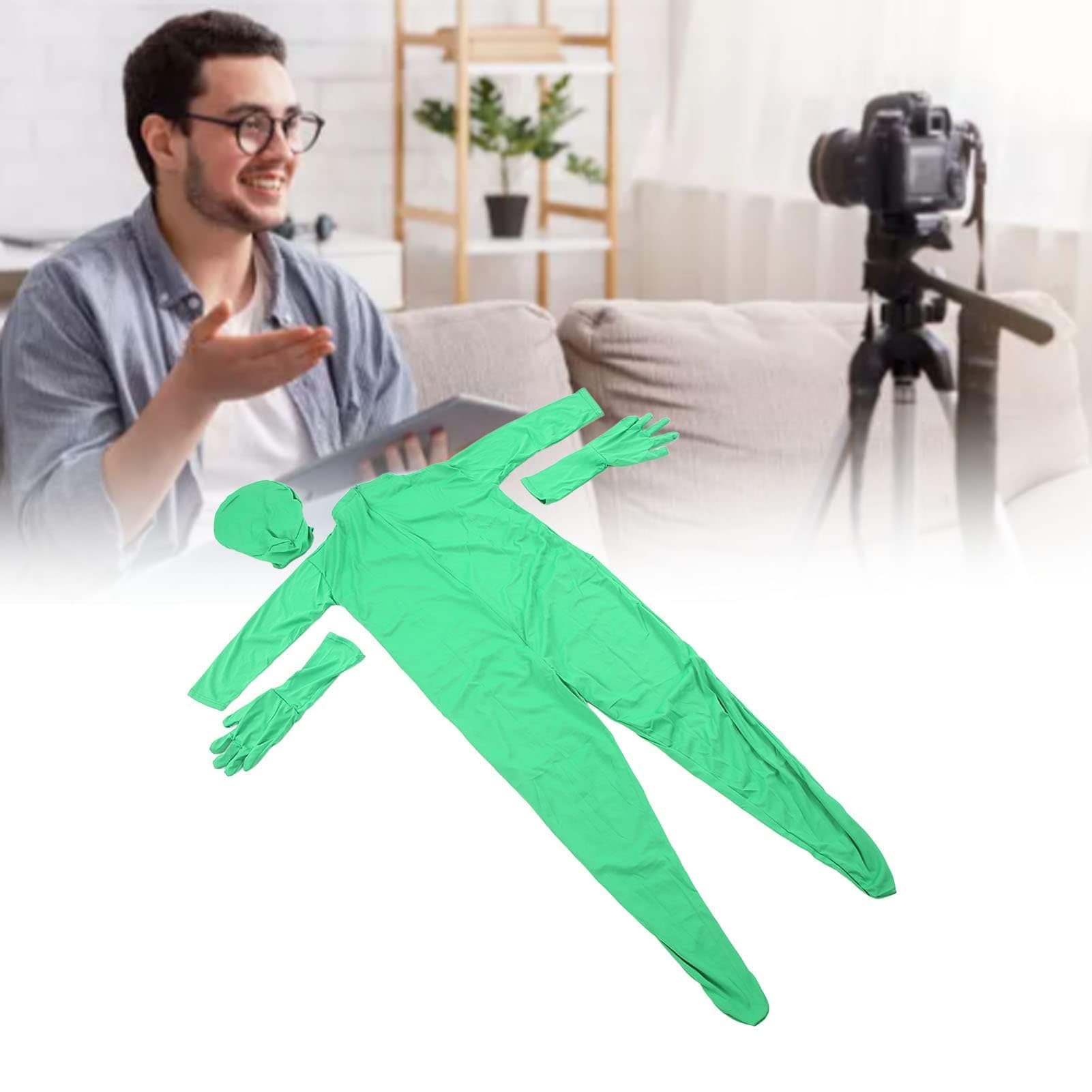 Body à écran Vert Pour la Photographie, combinaison verte, Body Complet, Conception Fendue Pour la Photographie, le Film Et la Vidéo, Vert(180cm)
