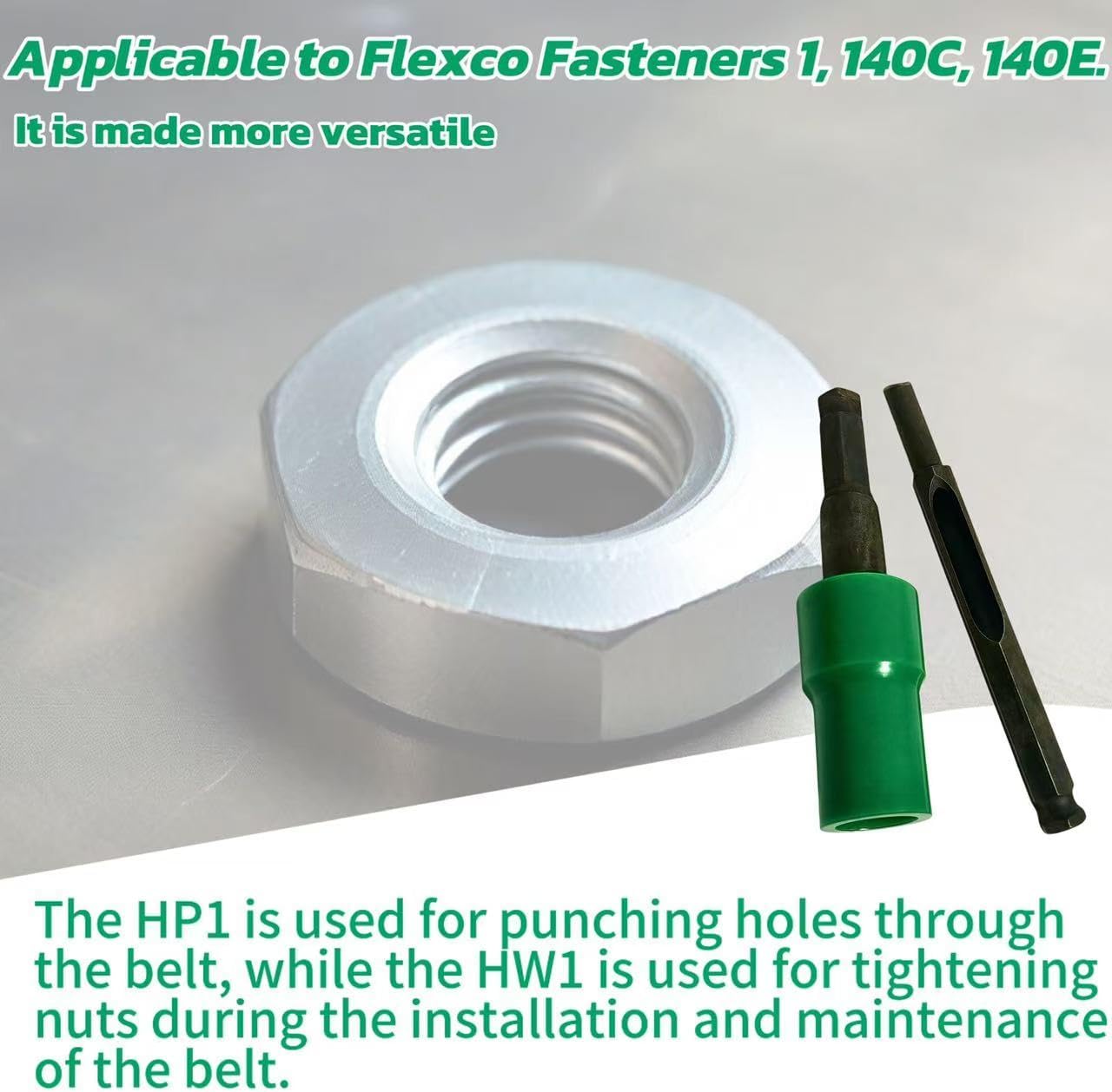 HW1 + HP1 Lacing Tools for Flexco Fasterners 1, 140, 190, RP1; Value Power Punch & Power Wrench Set #30463#30447