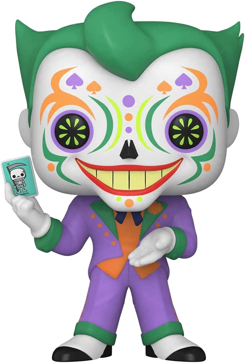 Funko POP Heroes: Dia De Los DC - Joker (Glow in The Dark), Amazon Exclusive, Multicolor, (58173)