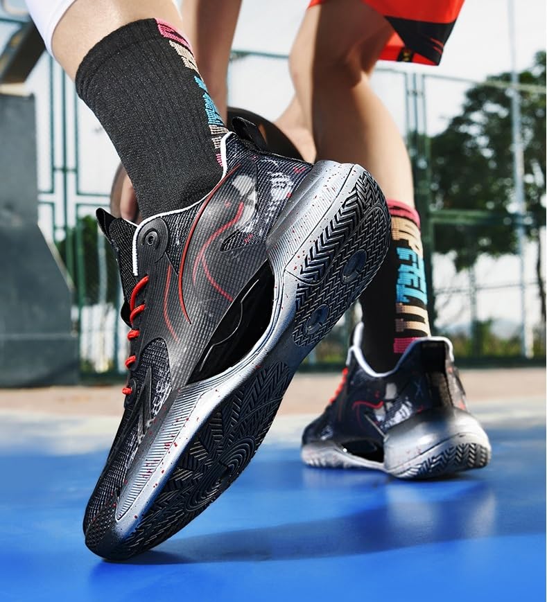 Męskie buty do koszykówki Oddychająca amortyzacja odbicia antypoślizgowe Odporne na zużycie sportowe treningowe Buty spacerowe