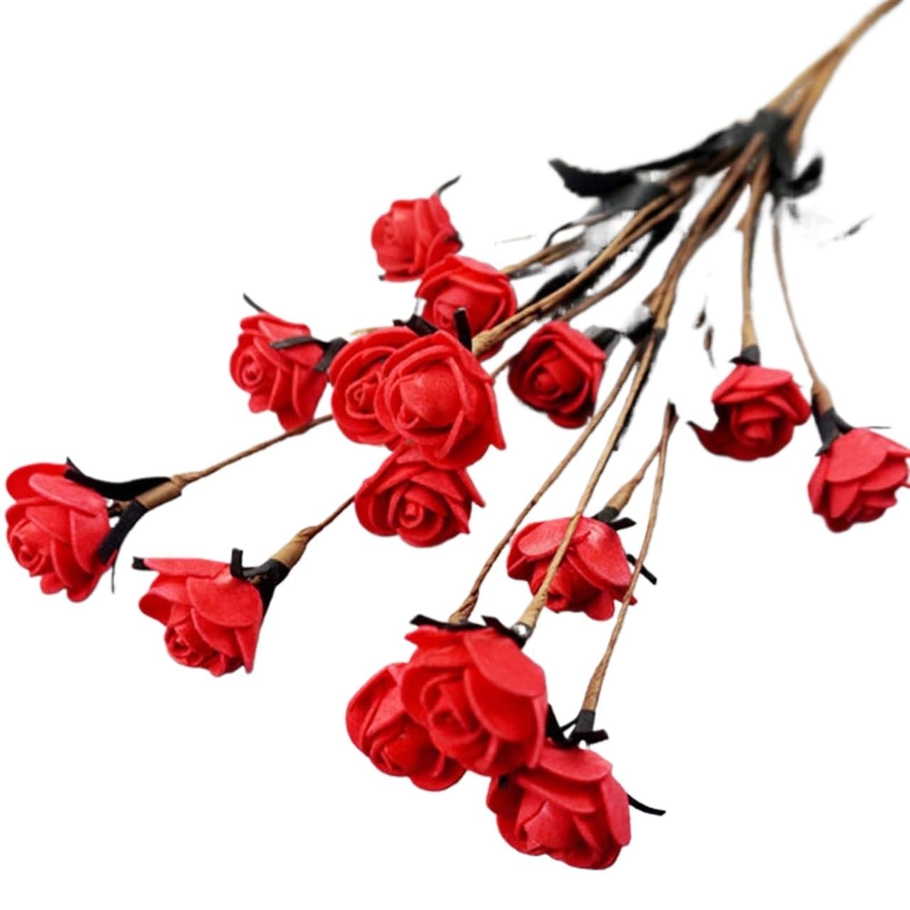 SBJKLYRN Simulated flowers, 15 Head Artificial Rose Flower Bouquet Wedding Party Decoration...