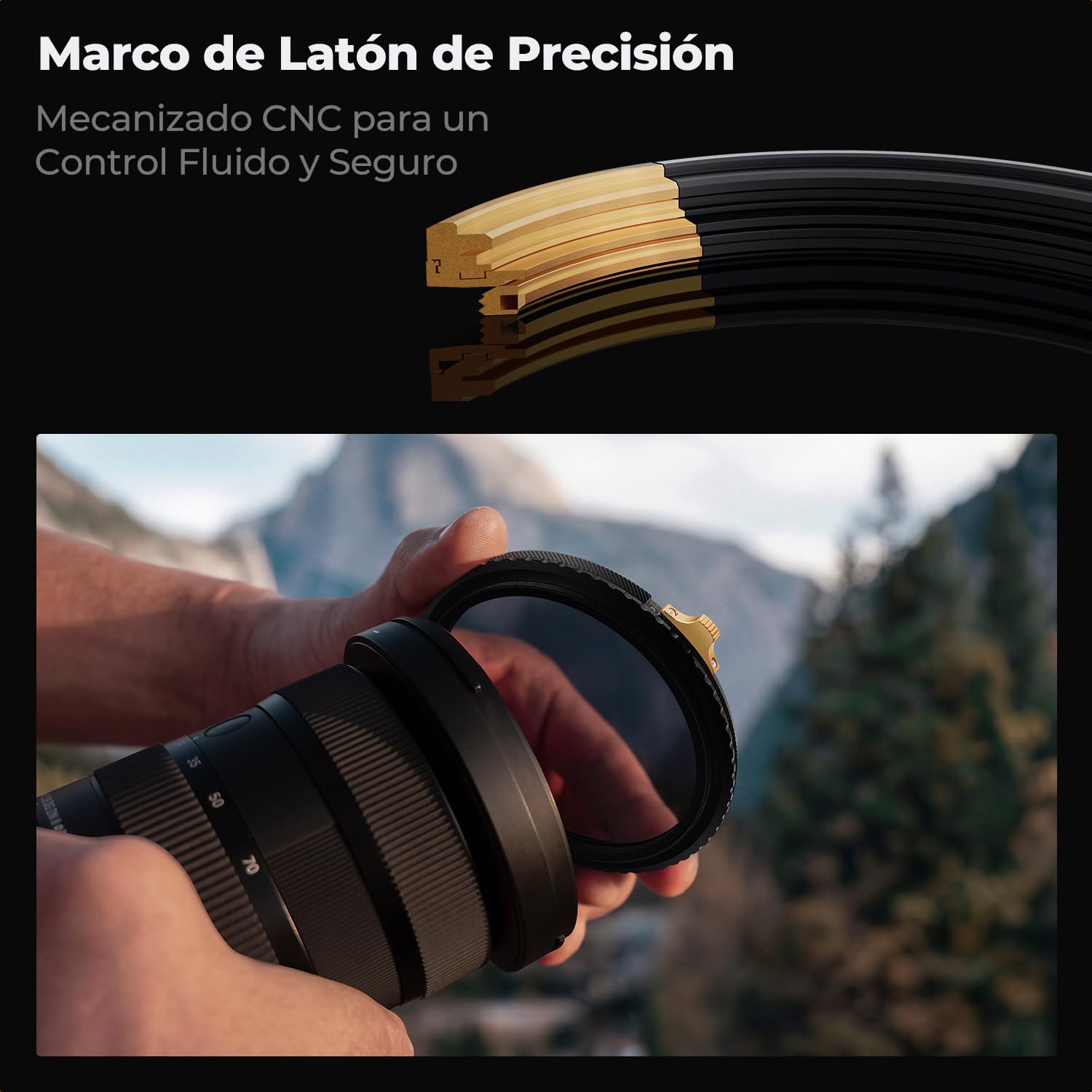 K&F CONCEPT Nano-X Pro 67MM Filtro ND 2-32 & CPL 2 en 1 Marco de Latón | Vidrio Óptico HD con Revestimiento Nano, Anti-reflejo y Sin Viñeteado para Fotografía Profesional de Paisaje y Vídeo - FA901