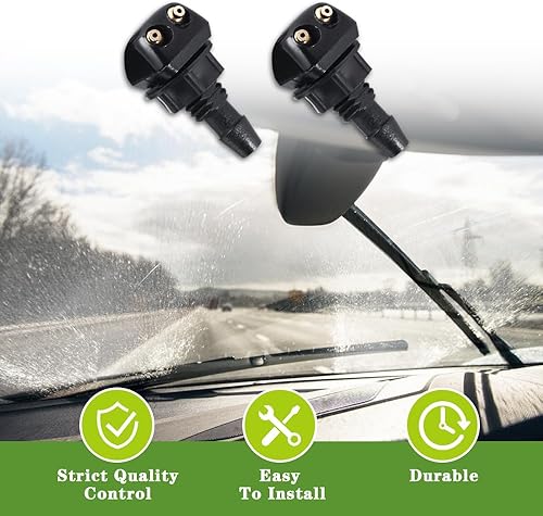 Miniatura 7 de 2 boquillas de limpiaparabrisas delantero, boquilla rociadora universal para limpiaparabrisas delantero, boquillas de repuesto para Ford Honda,