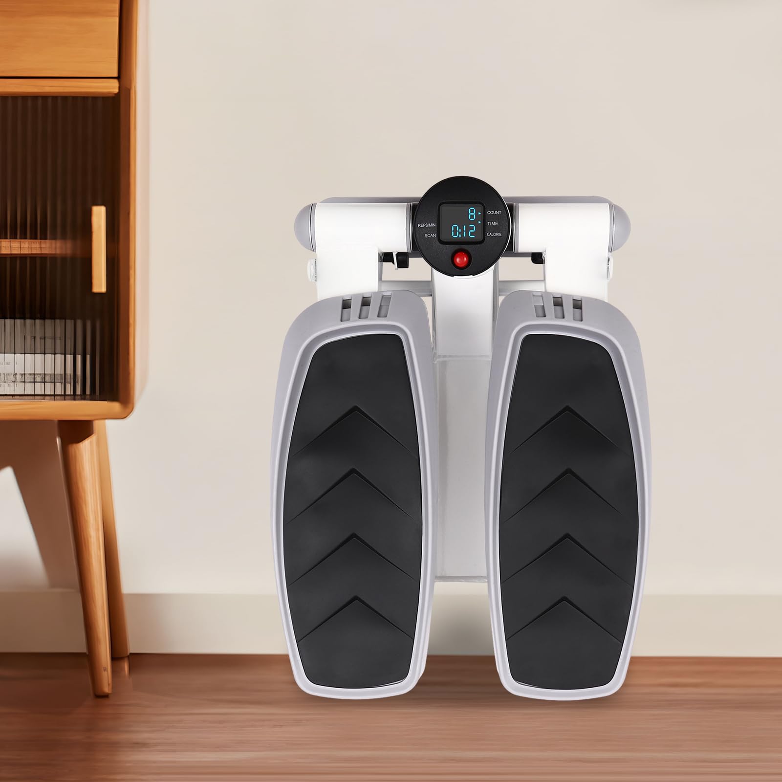 Stepper do treningu domowego, przenośny stepper fitness z wyświetlaczem LED, regulowana wysokość, idealny do odchudzania, ujędrniania i treningu