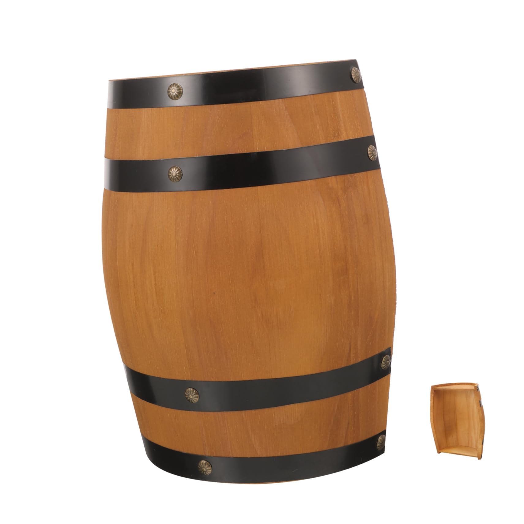 FUNOMOCYA Intricately Crafted Oak Barrel Wooden Wine Barrel Craft Perfect for Bar Kitchen Yard Decor