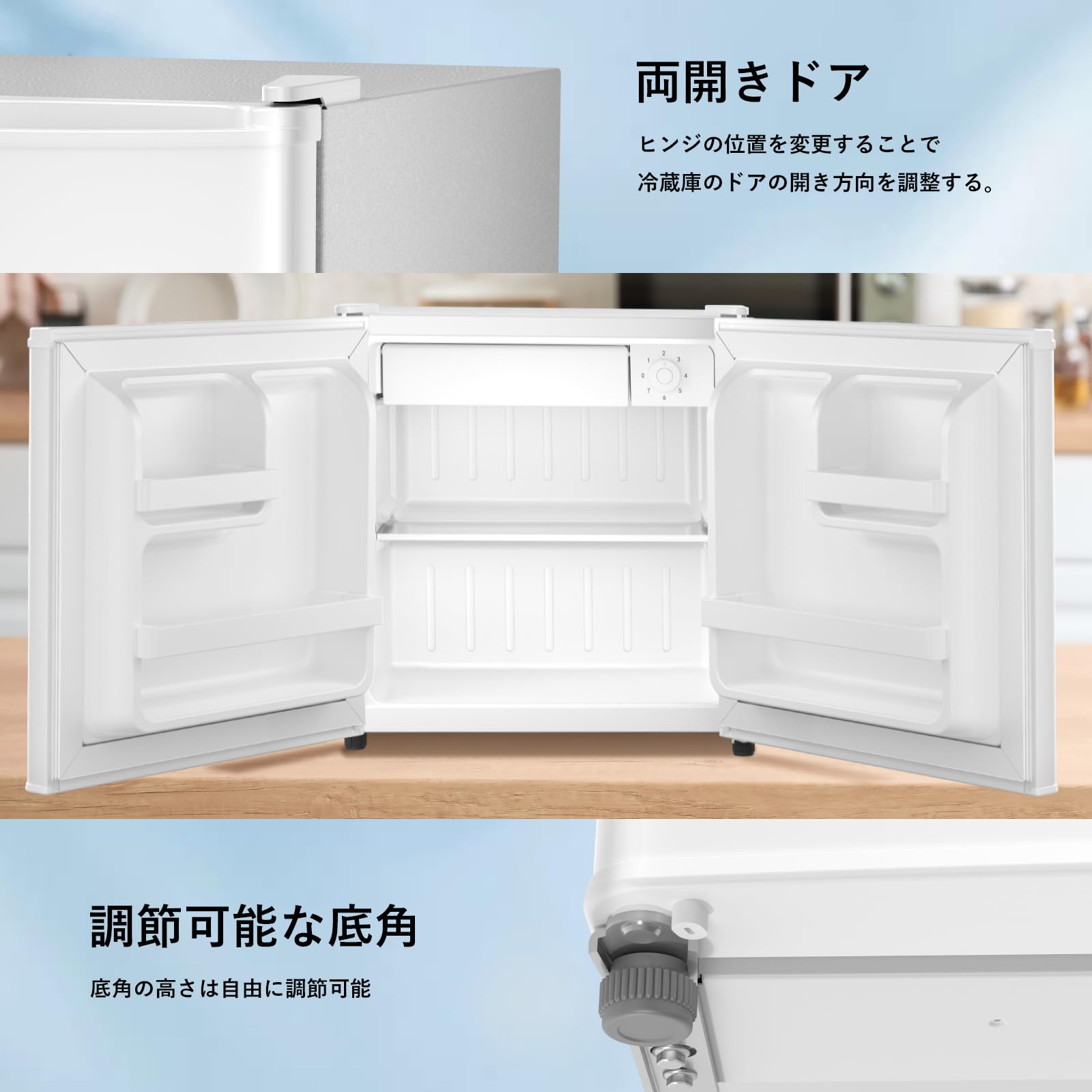 冷蔵庫 小型　46ℓ MAXZEN 46L コンパクト冷蔵庫 黒 一人暮らし 右開き