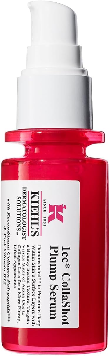 Kiehl's - Suero facial de colágeno - Rellena la piel para revertir el envejecimiento - 1 fl oz | Potenciador de firmeza y elasticidad - Con ramnosa y suministro supraliposomal - Piel rellena al instante