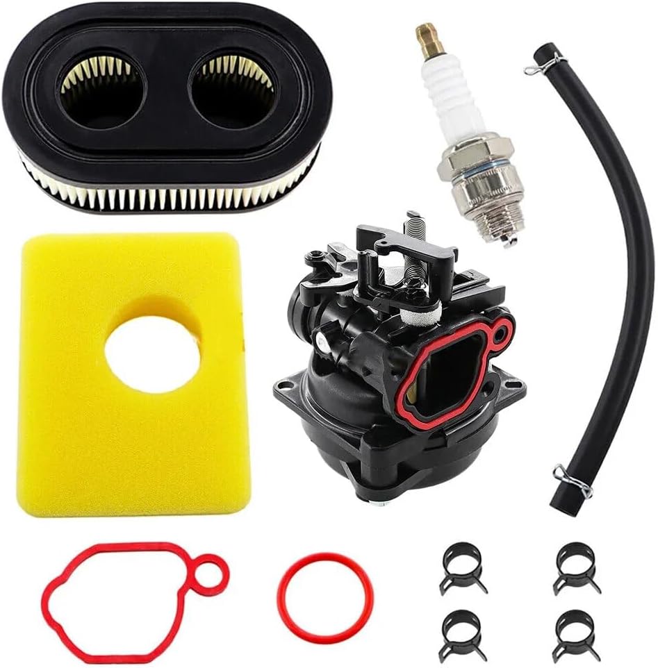 Carburetor Tune Up Kit Fit for Toro 20332 594058 20334 20339 20353 20355 Lawn Mower Carb Carburetor with Clips Filter Fuel Line Plug
