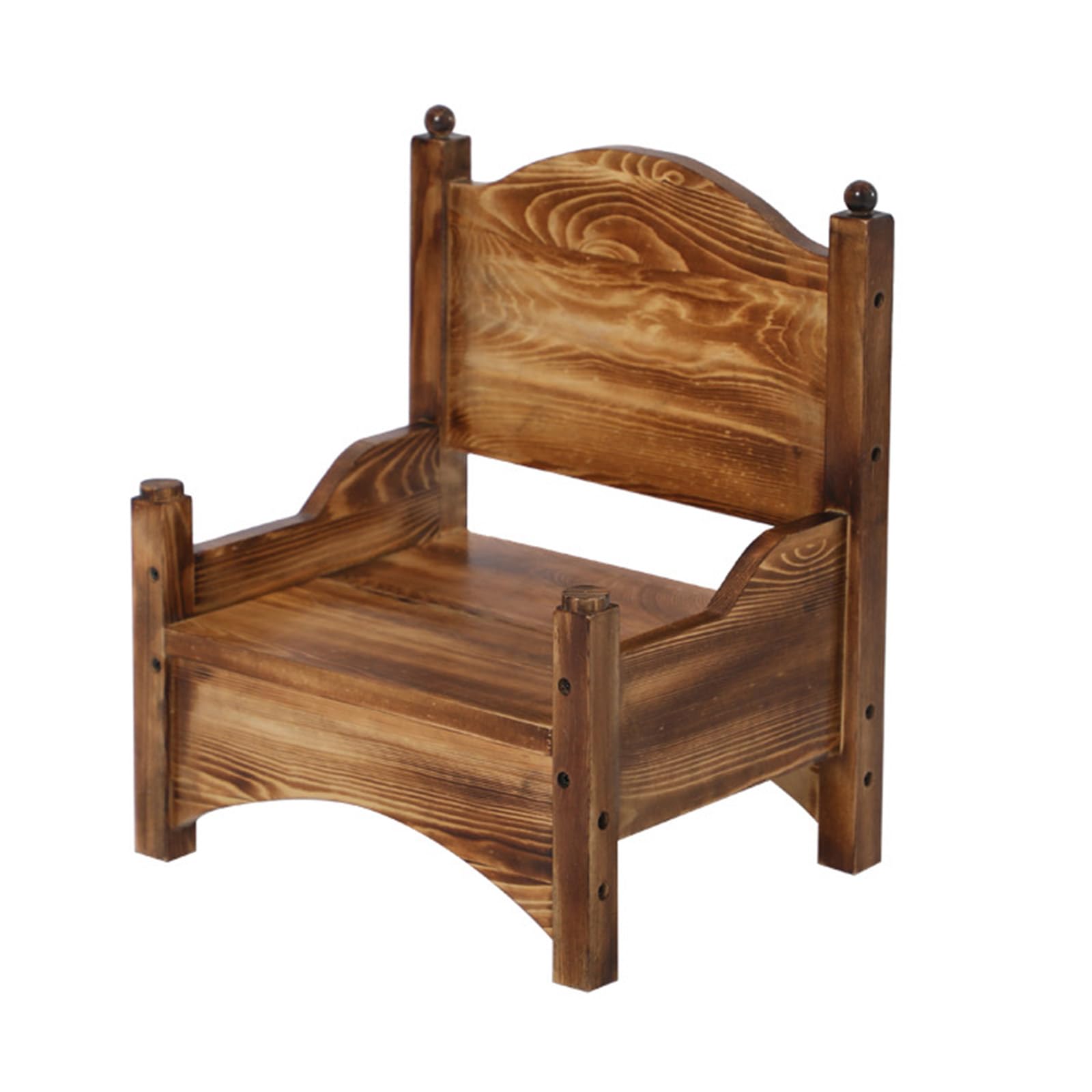 Sofá retro pequeño para bebé, accesorios de fotografía, sofá de madera maciza, muebles de fotografía para estudio, sofá de bebé y bebé