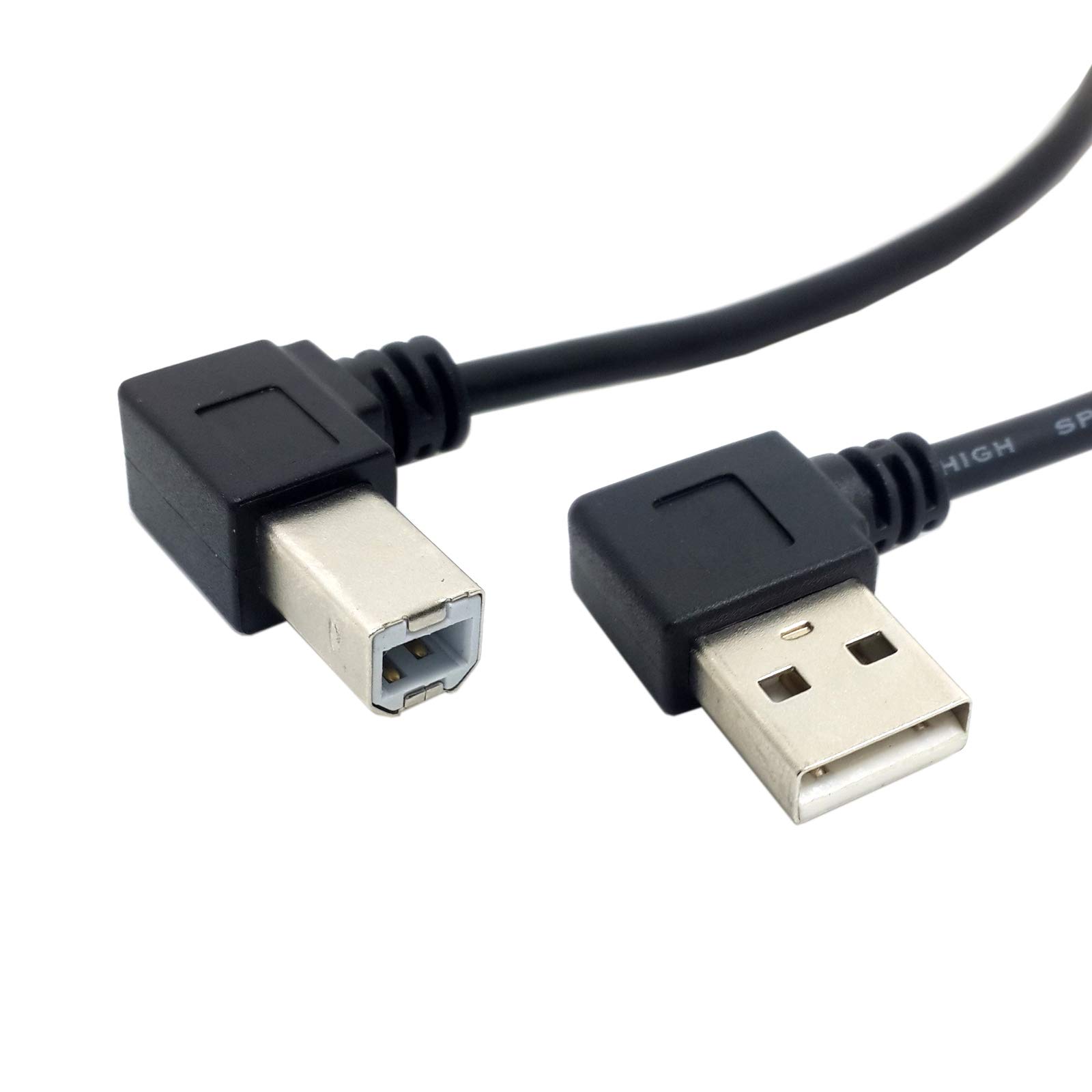 CY Left Angled USB 2.0 A Male to Left Angled B Male 90 degree Printer Scanner Cable 20cm, Black Right Angled, 50cm - Image 3