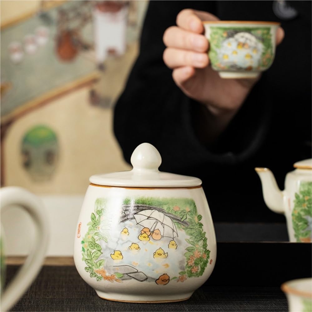 Masowe pojemniki na herbatę, hermetyczne pojemniki, pojemnik do przechowywania luzem, ceramiczny słoik, chiński mały przenośny zestaw, szklane pojemniki na liście