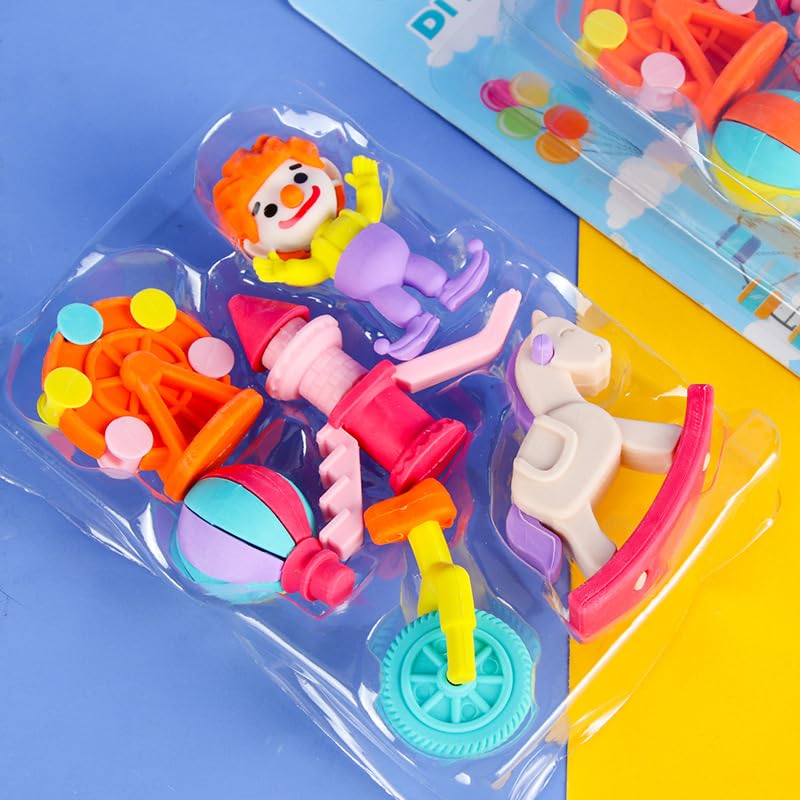Image of Fairy Tale Palace Erasers for Set- Stylish Erasers for Girls, School Stationary Kit for, Birthday Return Gifts (QH-8739)