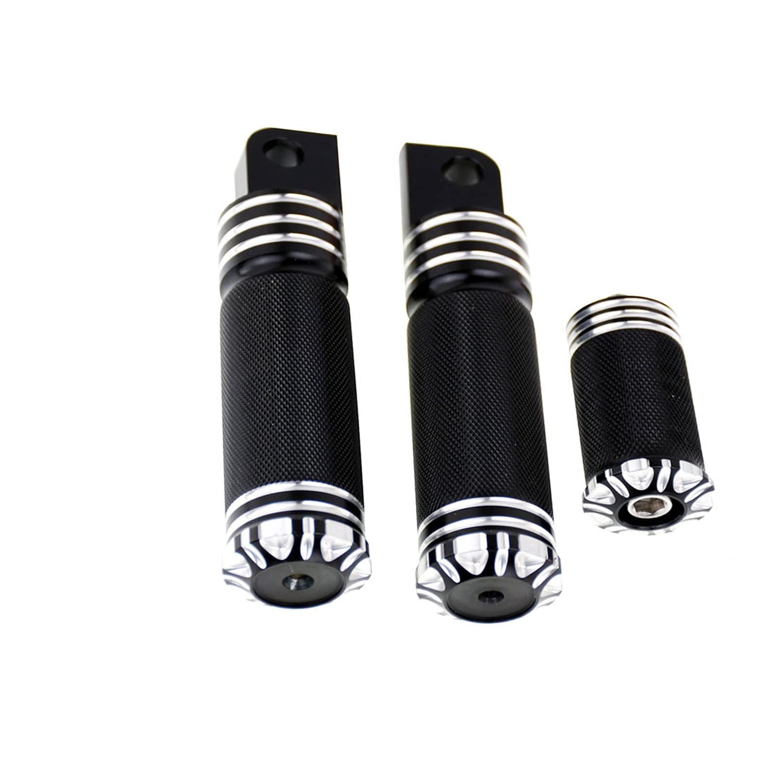 Repose-pieds de moto pour Harley Sportster XL883 XL1200 Touring Road King Softail Dyna Noir