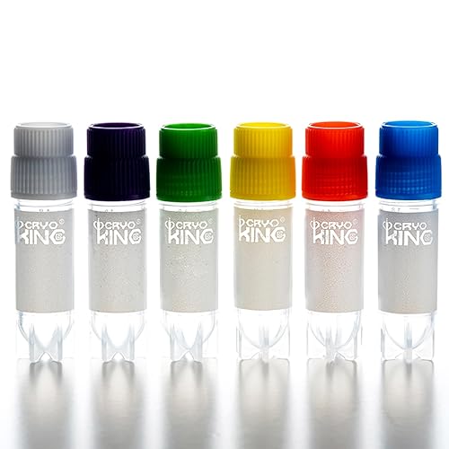 Miniatura 1 de Tubos de viales criogénicos PP, viales criogénicos de 0.1 fl oz con rosca externa, sin código de barras, 25 piezas/bolsa, 20 bolsas/paquete, 1000