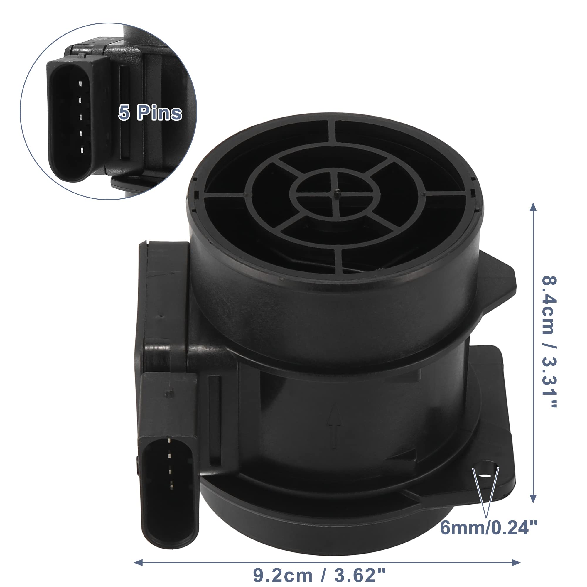 Amazon.com: X AUTOHAUX Black Mass Air Flow Meter Sensor 5 Pin 